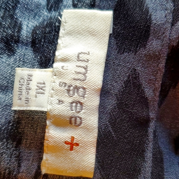 Umgee Black Leopard Frayed Bottom Tunic Top - Picture 3 of 5